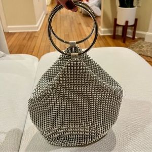 Olga Berg Ellie Crystal Mesh Bag